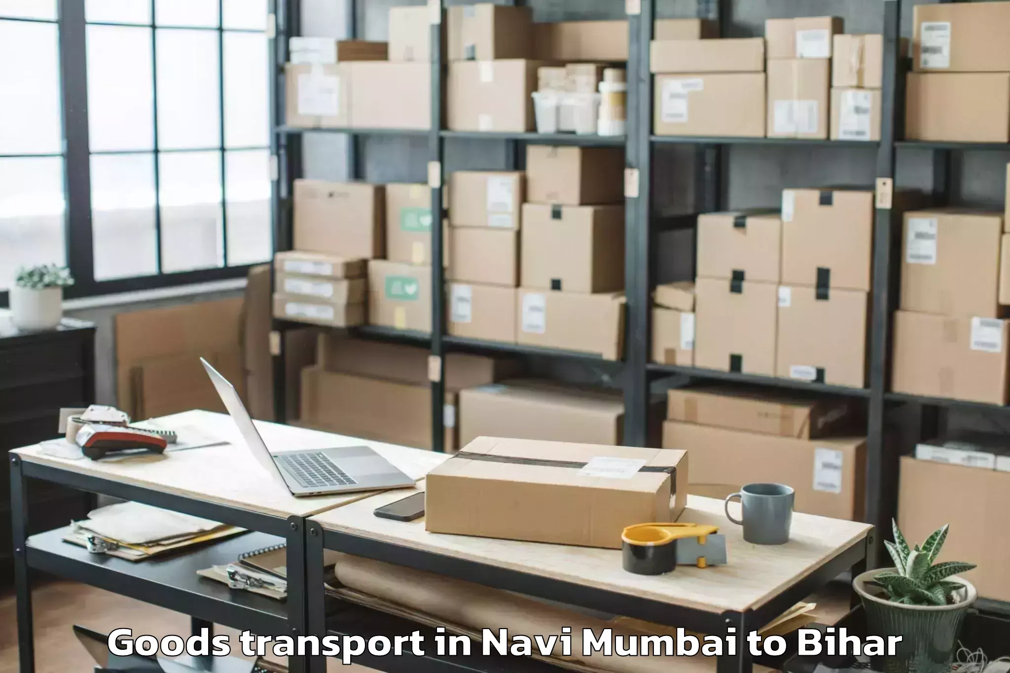 Top Navi Mumbai to Muzaffarpur Airport Mzu Goods Transport Available